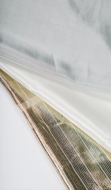 Flou white gray-gold fabrics