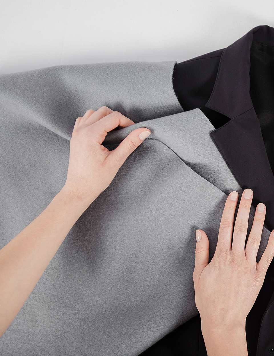Choice of gray fabric for suit